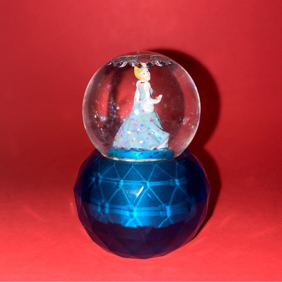 Disney Cinderella Miniature Snow Globe Blue Princess Disney World Decor Jewel - Picture 4 of 4